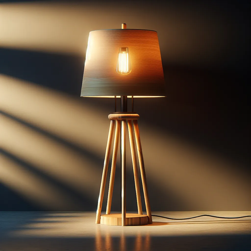 Lampa stojąca z drewna – naturalne piękno oświetlenia