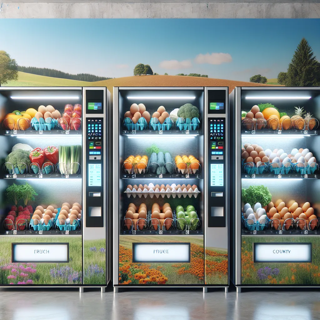 Innowacyjne automaty – zdrowe jajka wiejskie i świeże produkty rolnicze